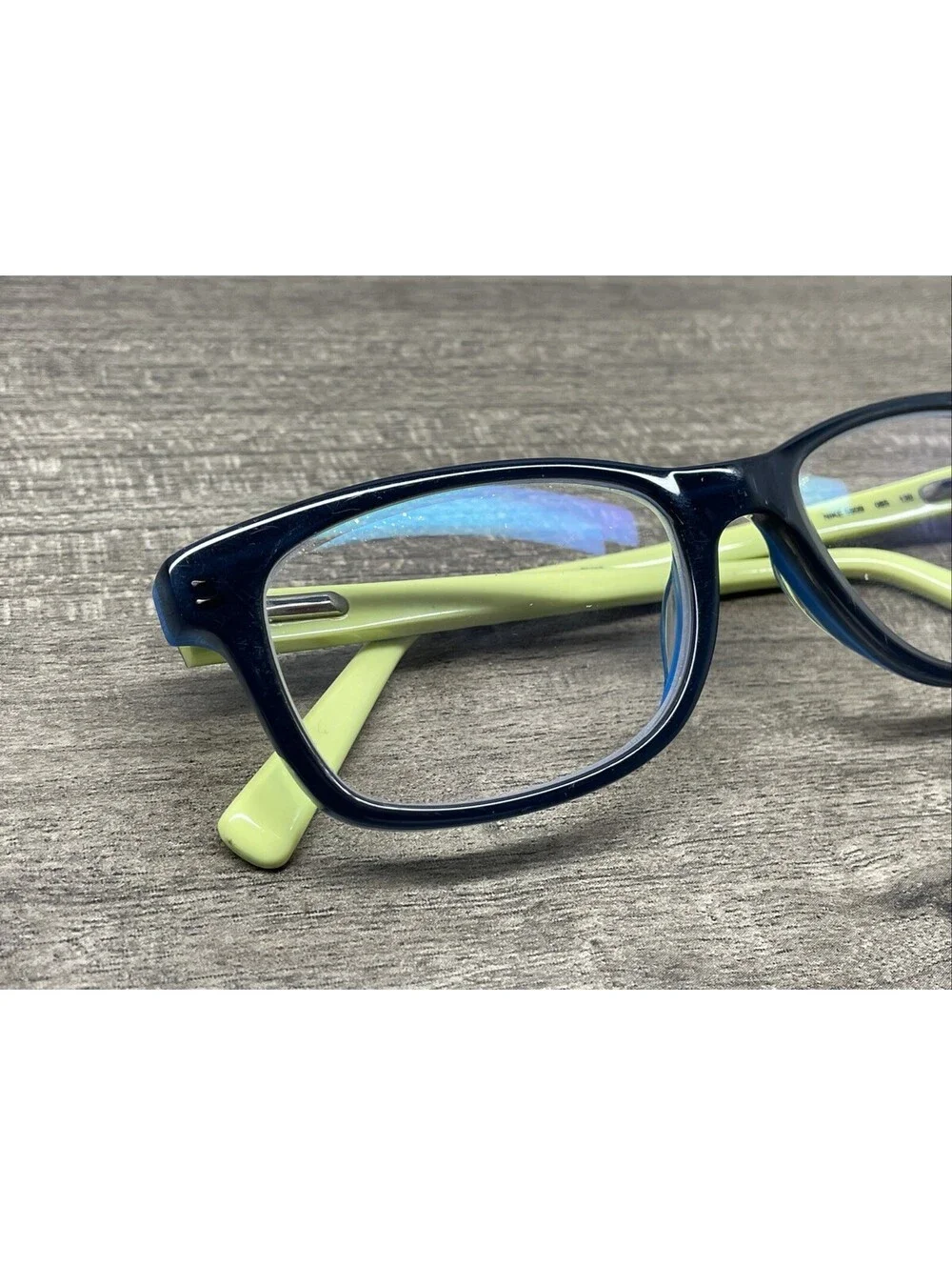 Nike Eyeglasses 5509 085 48[]17-130 Black Green Yellow Full Rim Frames Only